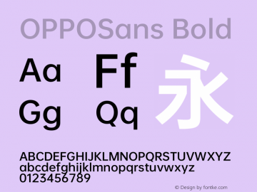 OPPOSans B  Font Sample