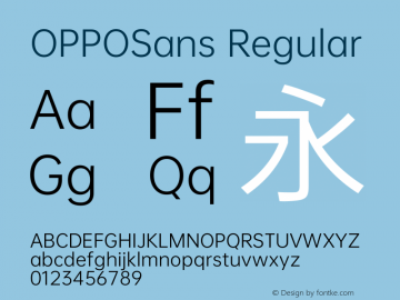 OPPOSans R  Font Sample