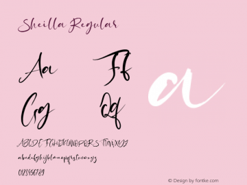 Sheilla Version 1.000 Font Sample