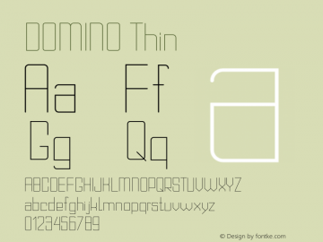 DOMINO Thin Version 1.002;Fontself Maker 3.0.0-3图片样张