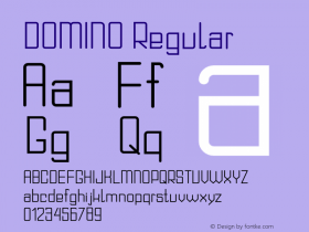DOMINO Version 1.002;Fontself Maker 3.0.0-3图片样张