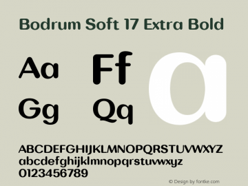 BodrumSoft-17ExtraBold Version 1.000 Font Sample