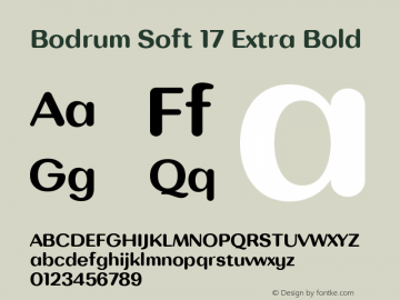 BodrumSoft-17ExtraBold Version 1.000图片样张