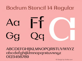 BodrumStencil-14Regular Version 1.000图片样张