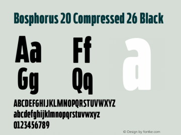 Bosphorus20Compressed-26Black Version 1 Font Sample