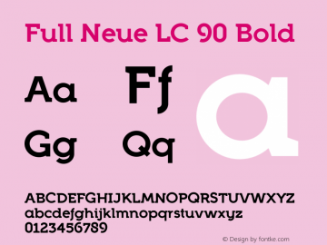 FullNeueLC-90Bold Version 1.002图片样张