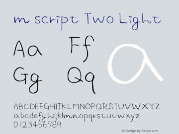 m script Two Light Macromedia Fontographer 4.1J 00.12.21图片样张