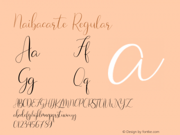 Naibacarte Version 1.007;Fontself Maker 3.3.0 Font Sample