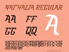 NATHALIA Version 1.000 Font Sample