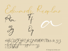 Edwards Version 1.00;November 19, 2019;FontCreator 11.5.0.2430 64-bit图片样张