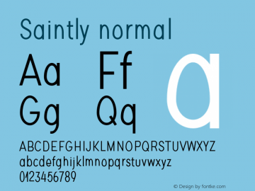 Saintly Version 1 Font Sample