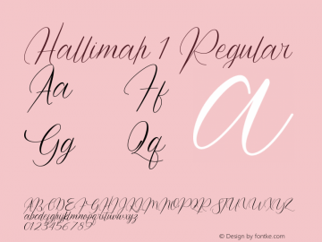Hallimah 1 Version 1.00;November 25, 2019;FontCreator 12.0.0.2525 64-bit Font Sample