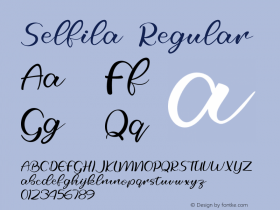 Selfila Version 1.00;November 26, 2019;FontCreator 11.5.0.2422 64-bit图片样张