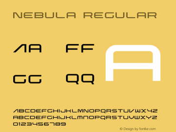 Nebula Version 1.00;November 24, 2019;FontCreator 11.5.0.2422 64-bit图片样张