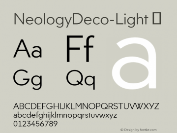 ☞NeologyDeco-Light Version 004.460;com.myfonts.easy.shinn.neology.d-light.wfkit2.version.4dPQ图片样张