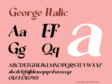 George-Italic  Font Sample