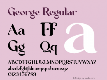 George Version 1.000;PS 001.001;hotconv 1.0.56 Font Sample