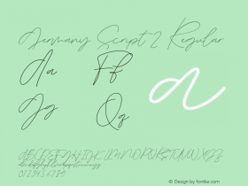 GermanyScript2  Font Sample