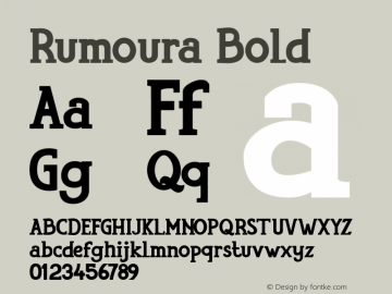 Rumoura-Bold Version 1.000 Font Sample