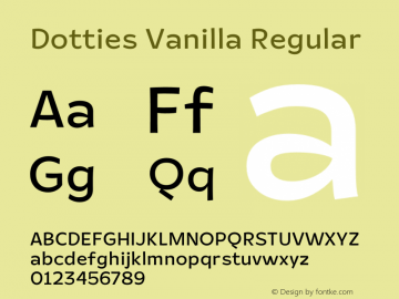 Dotties Vanilla Regular Version 1.000;Dotties Chocolate Font Sample