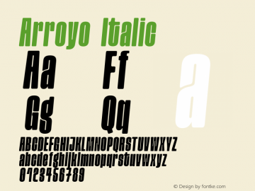 Arroyo Italic Version 1.000图片样张