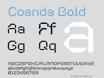 Coanda Bold Version 1.000;hotconv 1.0.109;makeotfexe 2.5.65596图片样张