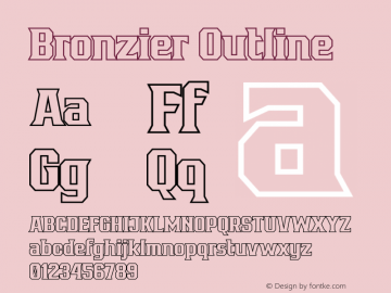 BronzierOutline 1.000 Font Sample