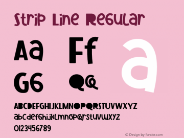 Strip Line Version 1.002;Fontself Maker 3.4.0 Font Sample