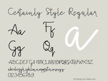 Certainly Style字体,CertainlyStyle字体|