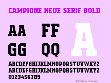 Campione Neue Serif Bold Version 1.000图片样张