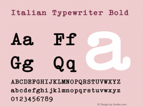 ItalianTypewriter-Bold Version: 1.015图片样张