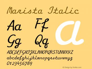 Marista Italic Version 001.000图片样张