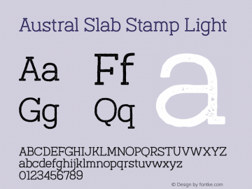 AustralSlabStamp-Light Version 1.000图片样张