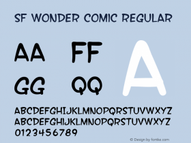 SF Wonder Comic Regular Version 1.1 Font Sample