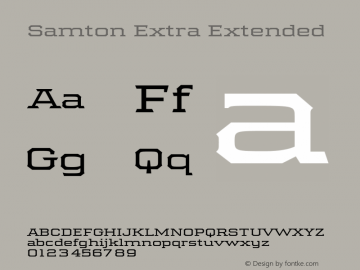 Samton Extra Extended Version 1.000;PS 001.000;hotconv 1.0.88;makeotf.lib2.5.64775图片样张