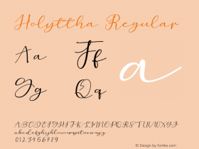 Holyttha Version 1.000 Font Sample