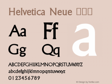 Helvetica Neue 粗斜体  Font Sample