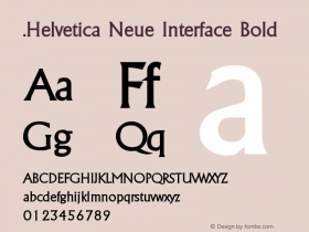 .Helvetica Neue Interface Bold 10.0d38e9 Font Sample