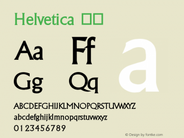  Helvetica 粗体  Font Sample