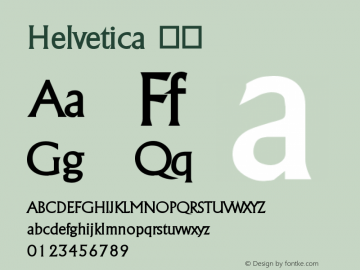 Helvetica 细体  Font Sample