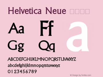 Helvetica Neue 紧缩黑体 图片样张