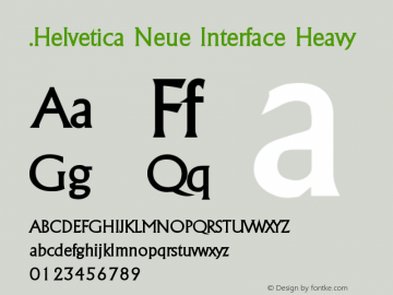.Helvetica Neue Interface Heavy 图片样张