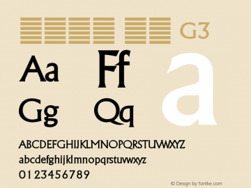 系统字体 斜体 G3 图片样张