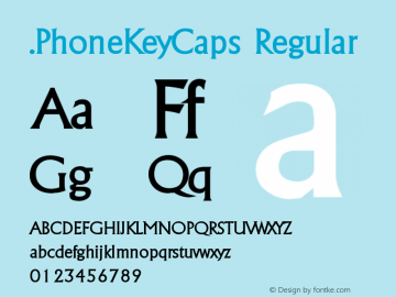 .PhoneKeyCaps Regular 10.1d12e2 Font Sample
