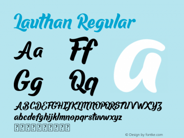 Lauthan Version 1.00;November 25, 2019;FontCreator 12.0.0.2547 64-bit Font Sample