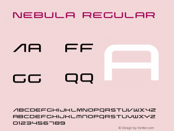 Nebula Version 1.00;November 28, 2019;FontCreator 11.5.0.2422 64-bit图片样张