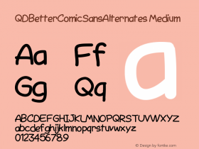 QDBetterComicSansAlternates Version 001.000 Font Sample