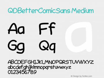 QDBetterComicSans Version 001.000图片样张