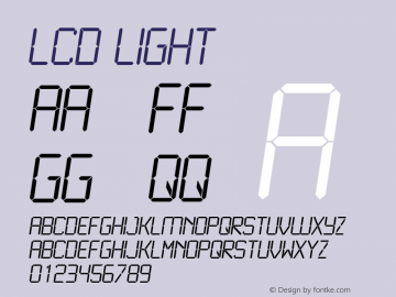 LCD Light Altsys Fontographer 4.0.4 1998/01/23图片样张