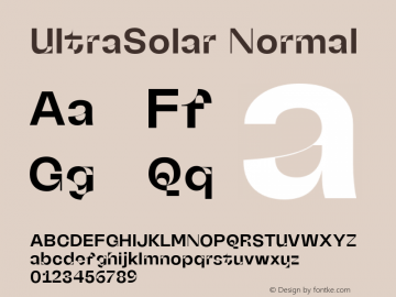UltraSolar Normal Version 1.000;hotconv 1.0.109;makeotfexe 2.5.65596图片样张